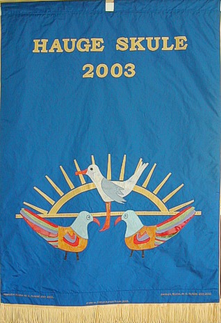 School banner reverse side