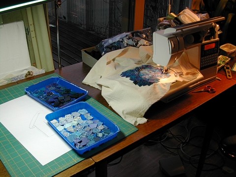 Blue Night sewing 2