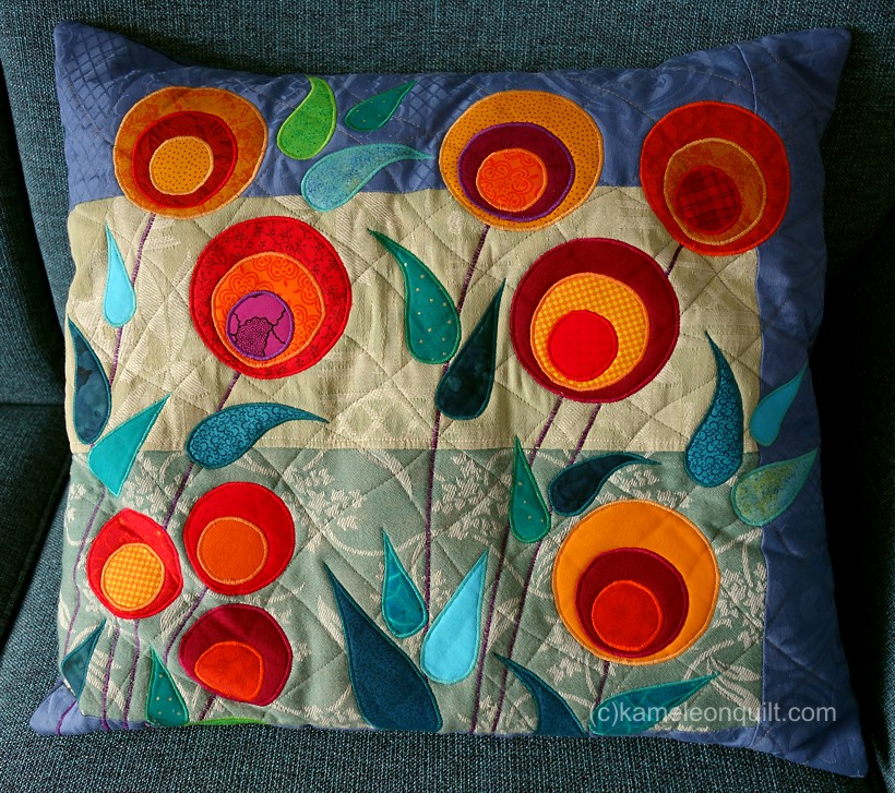 pillow2 with stylized flowers
