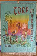 Banner for Torvmyrane school - digital image printed on fabric