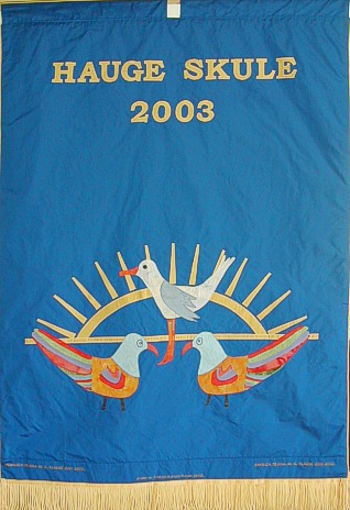 School banner reverse side