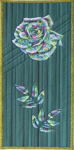 patchworkrose1 - quilt med foto p stoff