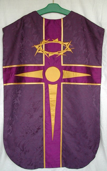purple chausuble for Frøya church in Kalvaag