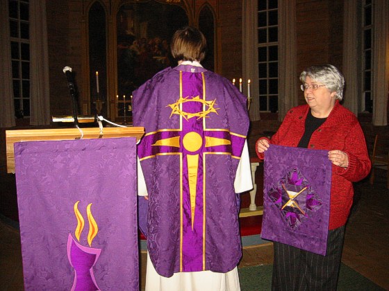 liturgical textiles for frya church kalvaag