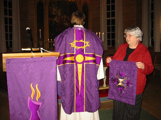 liturgical textiles for frøya church kalvaag