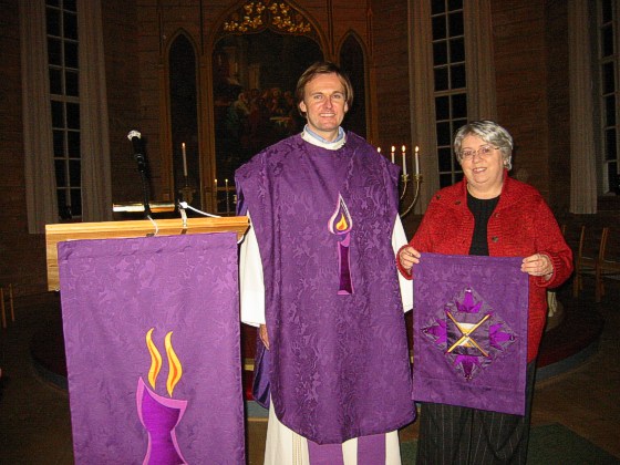 presenting the purple church textiles