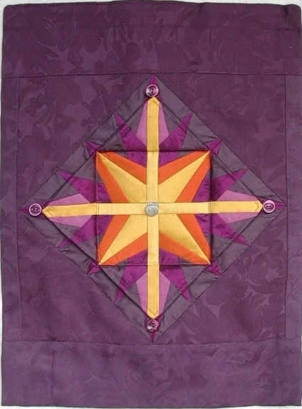purple hanging for pulpit open flaps