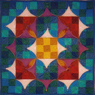 Chameleon Quilt no 3 'Nine-patch Chameleon'