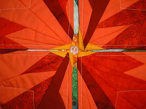 Kameleon Quilt no 2 by Christine Bresso detail