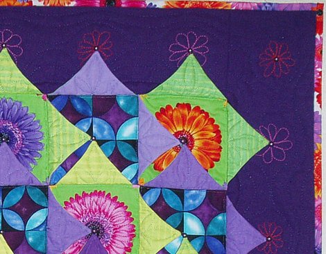 Kameleon Quilt no 1 Night and Day detail