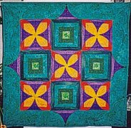 kari sorvik kameleon quilt started in class