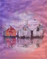 fabric prints coastal scenes from Norway