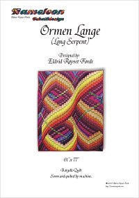 Bargello quilt with curves in many directions